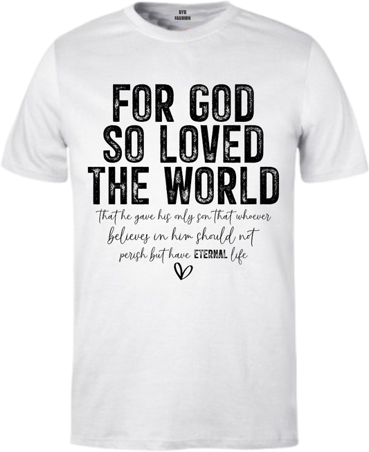 For God So Loved The World 145gsm Kids T-Shirt
