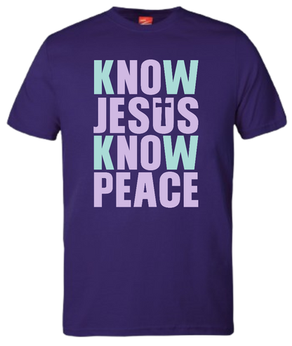 Know Jesus, Know Peace 160gsm Adult T-Shirt