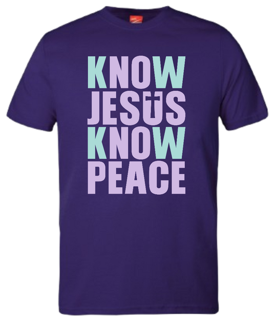 Know Jesus, Know Peace 160gsm Adult T-Shirt