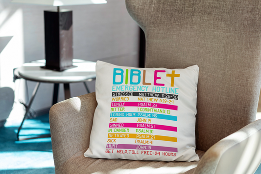Bible Emergency Scatter Cushion